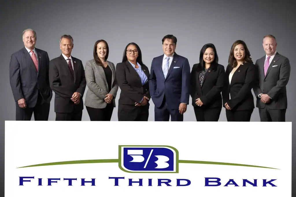 Finance executives group on-location headshots